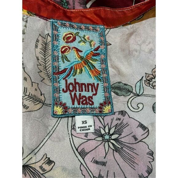 Johnny Was Cosmo Marianne Tunic Silk Multi-Buttoned Blouse - Size XS - Picture 7 of 13